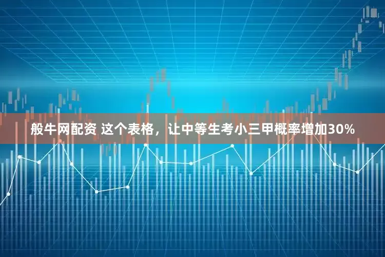 般牛网配资 这个表格，让中等生考小三甲概率增加30%